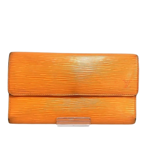 Louis Vuitton Epi Sarah Wallet Unisex Epi Leather Long Wallet in Pimont 🧡 - Picture 1 of 11